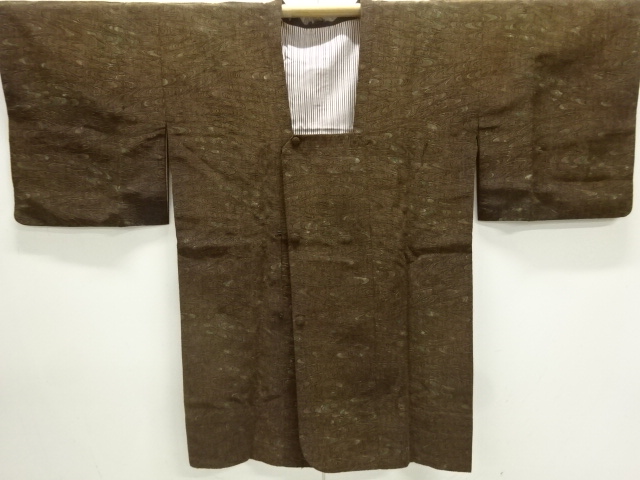 JAPANESE KIMONO / ANTIQUE TAISHO ROMAN WANA LOOP VELVET FLOWING WATER